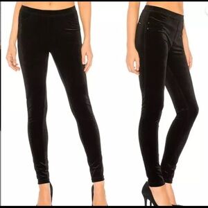Sanctuary Black Velvet Leggings Size M